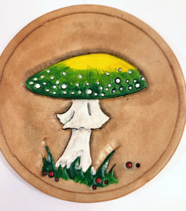 Assorted Mushroom Leather Art Rounds