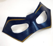 Load image into Gallery viewer, Blue Metallic Ms. Marvel inspired Leather Mask
