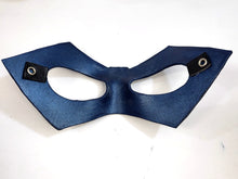 Load image into Gallery viewer, Blue Metallic Ms. Marvel inspired Leather Mask