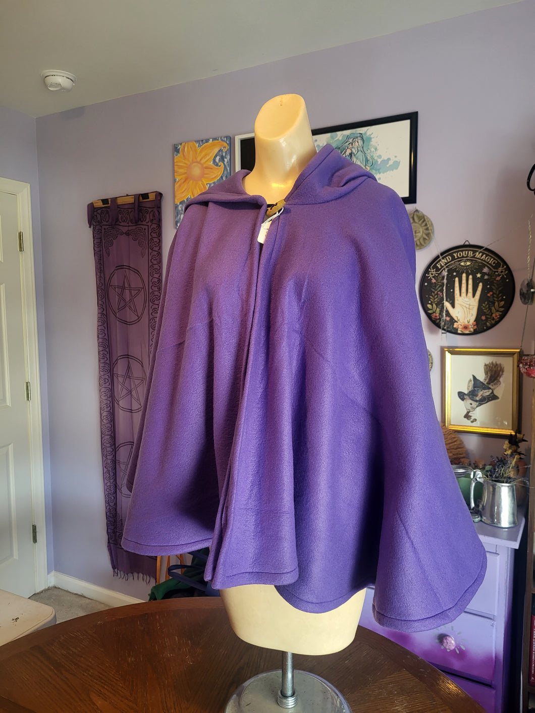 READY TO SHIP Short Fleece Cloak, Medieval Cape in Assorted Colors