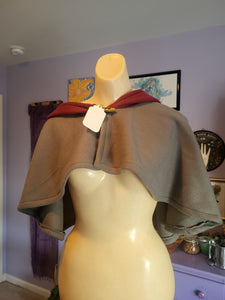 READY TO SHIP Short Fleece Capelet, Medieval Hood in Assorted Colors