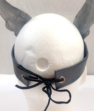Load image into Gallery viewer, Leather Valkyrie Crown - Tooled Leather Winged Headdress
