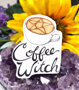 Coffee Witch Art Sticker