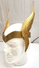 Load image into Gallery viewer, Leather Valkyrie Crown - Tooled Leather Winged Headdress
