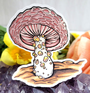 Mushroom Drawing Vinyl Art Sticker