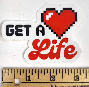 Get a Life Funny Video Game Sticker