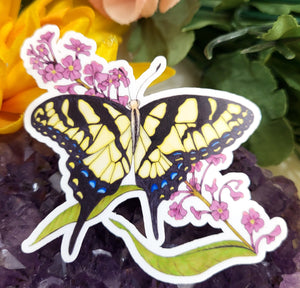 Yellow Swallowtail Vinyl Sticker