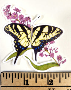 Yellow Swallowtail Vinyl Sticker