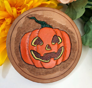 Assorted Halloween Leather Art Rounds