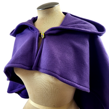 Load image into Gallery viewer, Short Fleece Capelet, Medieval Hood in Assorted Colors
