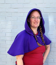 Load image into Gallery viewer, Short Fleece Capelet, Medieval Hood in Assorted Colors
