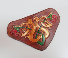 Load image into Gallery viewer, Leather Celtic Flower Hair Clip

