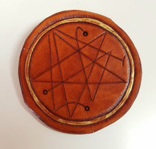 Load image into Gallery viewer, Elder Sign Necronomicon Seal Leather Clip or Pin
